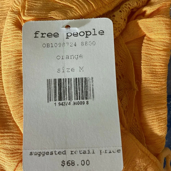 Free People NWT Orange Home Again Camisole - Picture 9 of 16